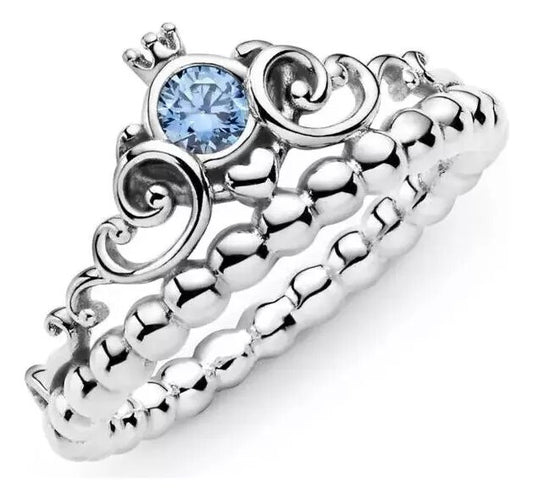 Anillo Corona Azul Cenicienta Disney